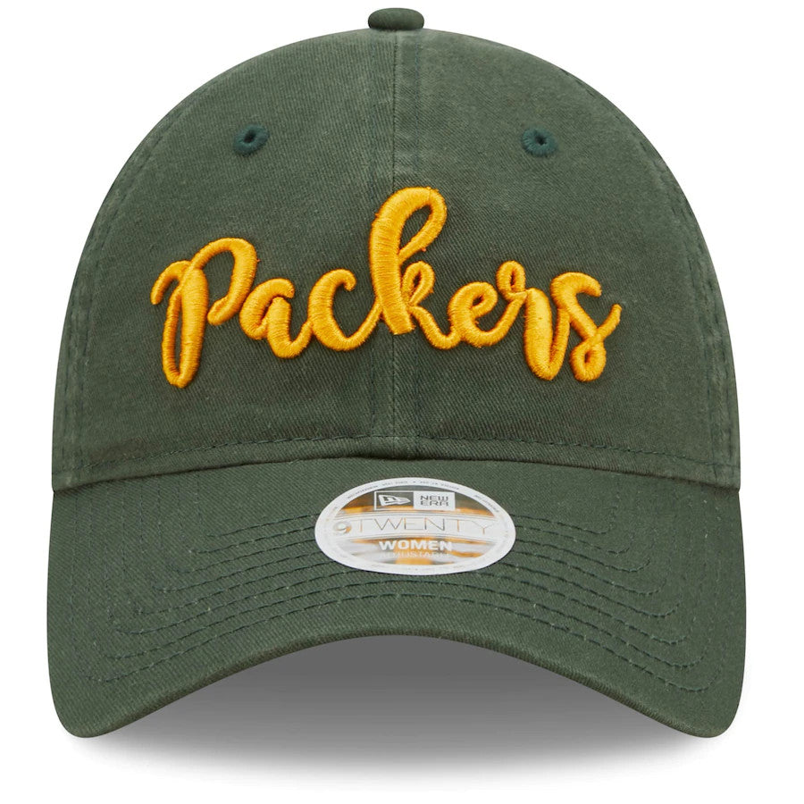 GREEN BAY PACKERS WOMEN'S SCRIPT 9TWENTY ADJUSTABLE