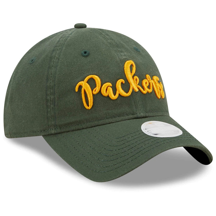 GREEN BAY PACKERS WOMEN'S SCRIPT 9TWENTY ADJUSTABLE