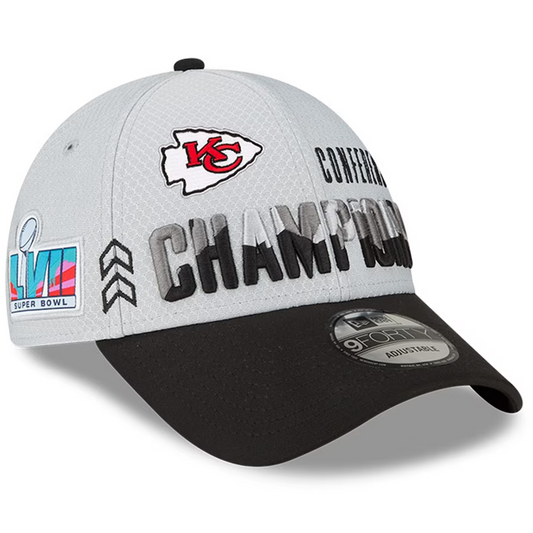 KANSAS CITY CHIEFS 2022 AFC CONFERENCE CHAMPIONS LOCKER ROOM 9FORTY ADJUSTABLE HAT