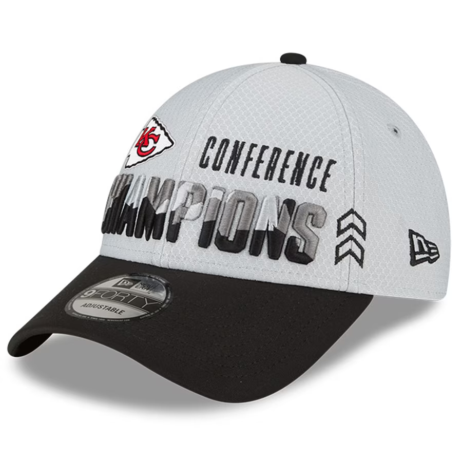 KANSAS CITY CHIEFS 2022 AFC CONFERENCE CHAMPIONS LOCKER ROOM 9FORTY ADJUSTABLE HAT