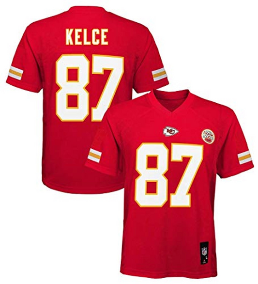 KANSAS CITY CHIEFS TRAVIS KELCE KIDS MID TIER JERSEY