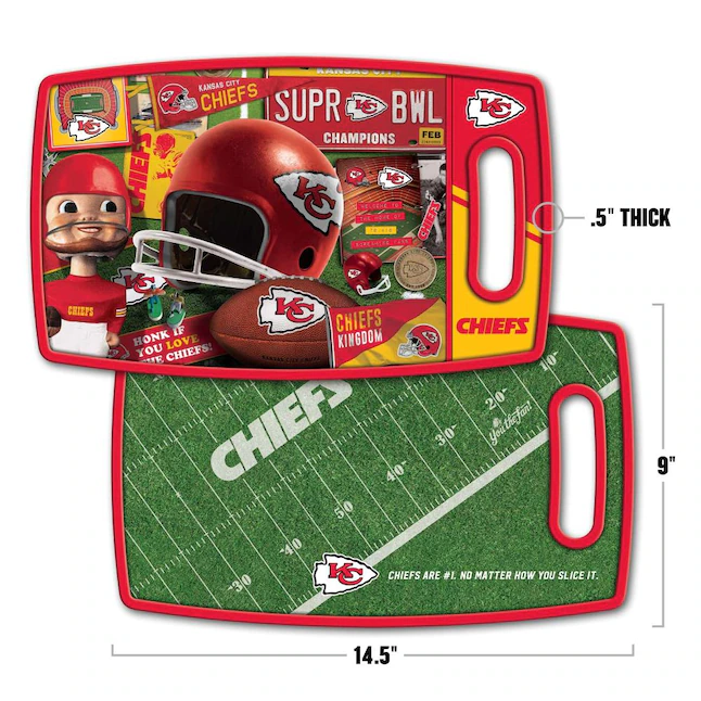 KANSAS CITY CHIEFS RETRO CUTTING BOARD