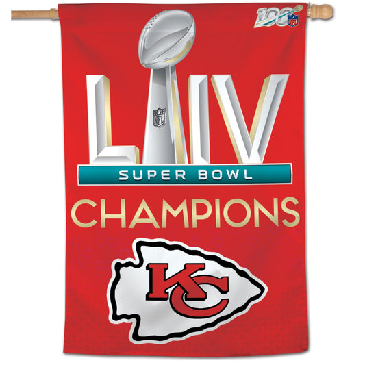 KANSAS CITY CHIEFS SB CHAMPS VERTICAL FLAG