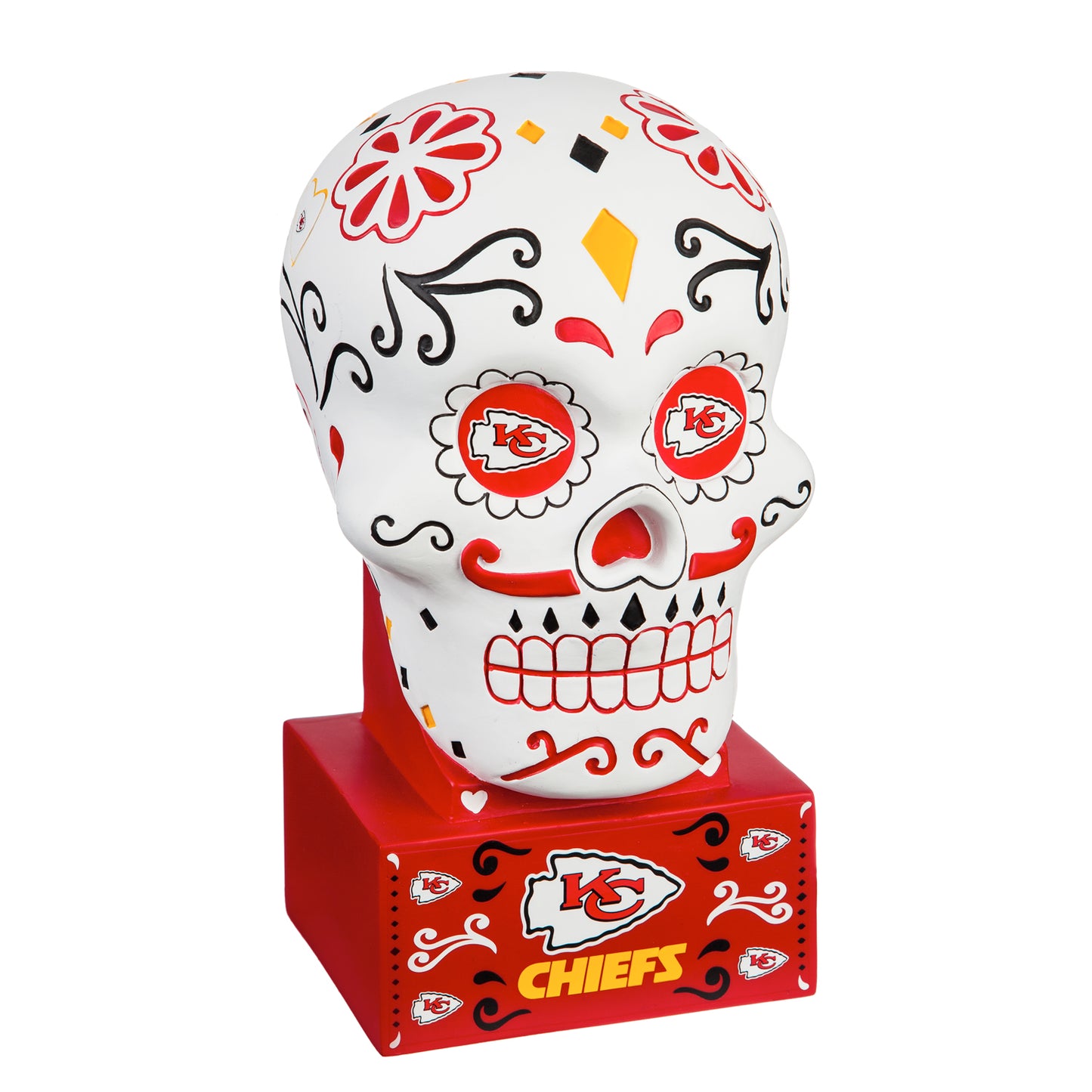 KANSAS CITY CHIEFS SUGAR SKULL HEAD