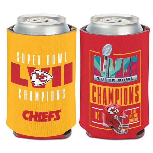 KANSAS CITY CHIEFS SUPER BOWL LVII CHAMPIONS 12 OZ CAN COOLER CHAMP