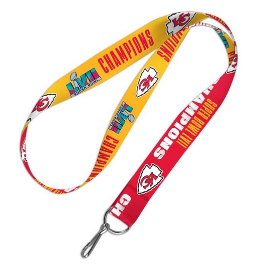 KANSAS CITY CHIEFS SUPER BOWL LVII CHAMPIONS LANYARD 1"