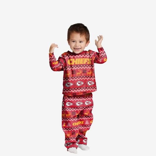 KANSAS CITY CHIEFS TODDLERS ALL OVER PRINT PAJAMA