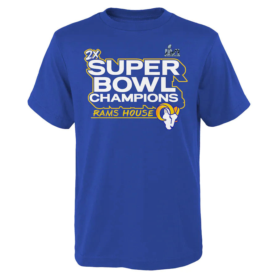 LOS ANGELES RAMS SUPER BOWL LVI CHAMPS YOUTH PARADE T-SHIRT
