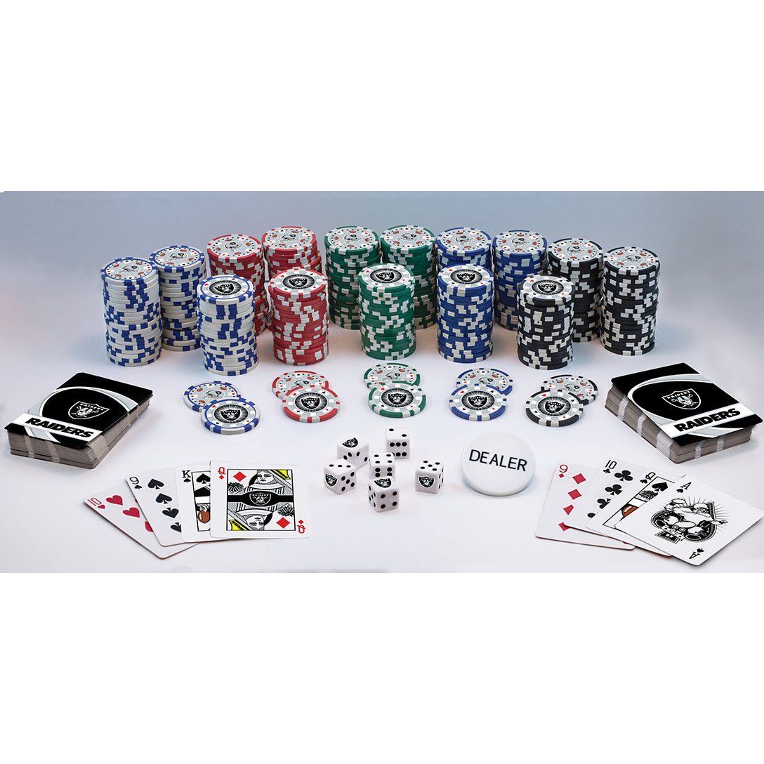 LAS VEGAS RAIDERS 300 PIECE POKER SET