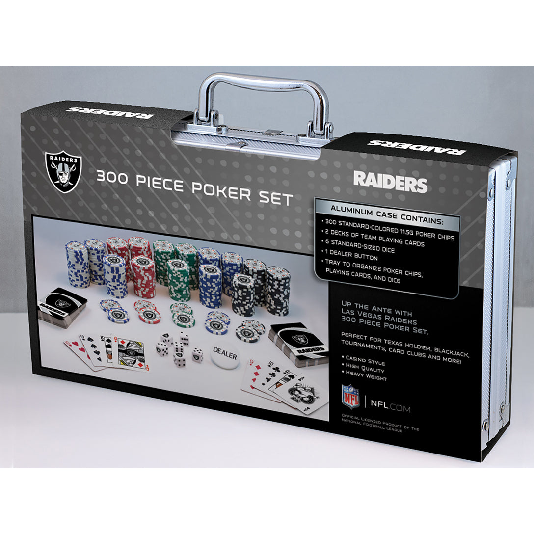 LAS VEGAS RAIDERS 300 PIECE POKER SET