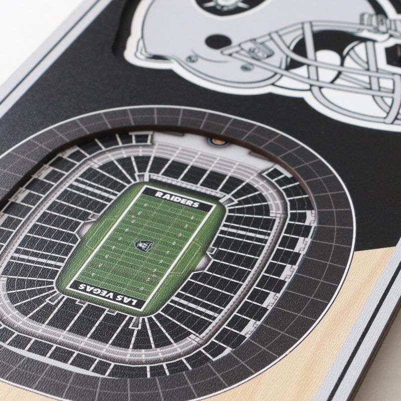 LAS VEGAS RAIDERS 3D STADIUM VIEW WOOD BANNER
