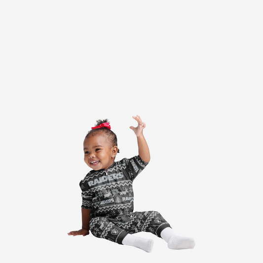 LAS VEGAS RAIDERS INFANT ALL OVER PRINT PAJAMAS