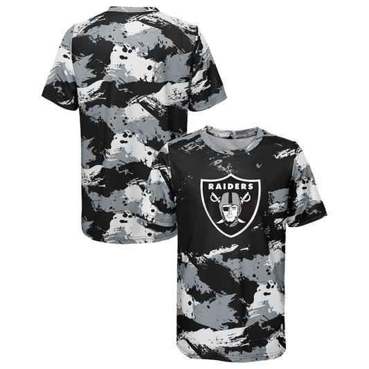 LAS VEGAS RAIDERS KIDS CROSS PATTERN T-SHIRT