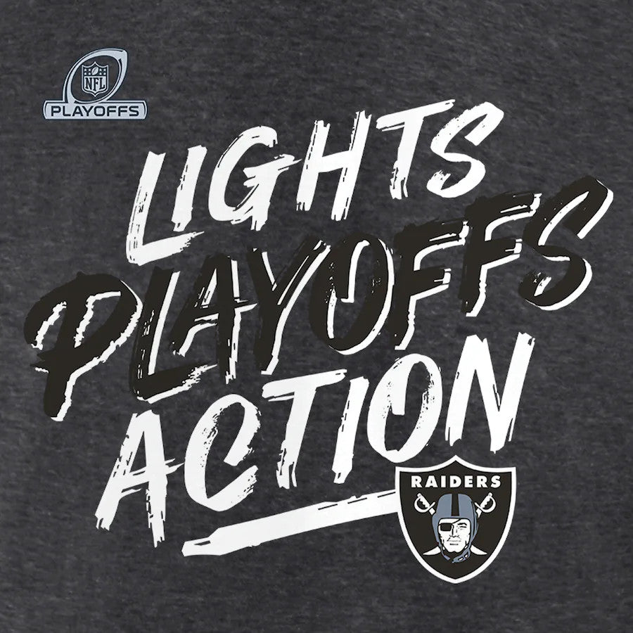 LAS VEGAS RAIDERS MEN'S 2021 PLAYOFF BOUND LIGHTS ACTION T-SHIRT