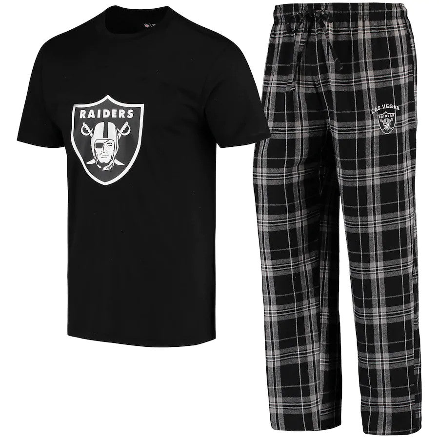 LAS VEGAS RAIDERS MEN'S ETHOS SHIRTS & PANT PJ SET