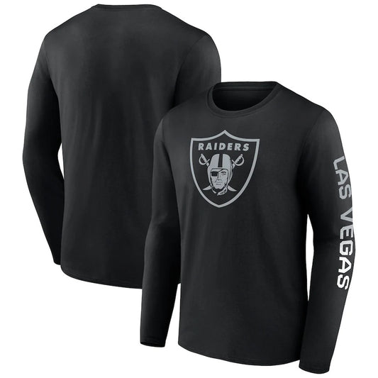 CAMISETA DE MANGA LARGA PARA HOMBRE LAS VEGAS RAIDERS CON SIGNO TRANSPARENTE
