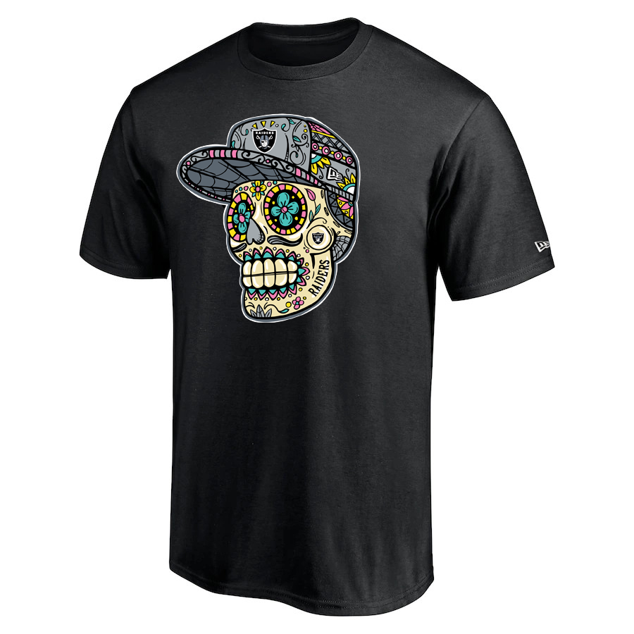 CAMISETA DE CALAVERA DE AZÚCAR PARA HOMBRE LAS VEGAS RAIDERS