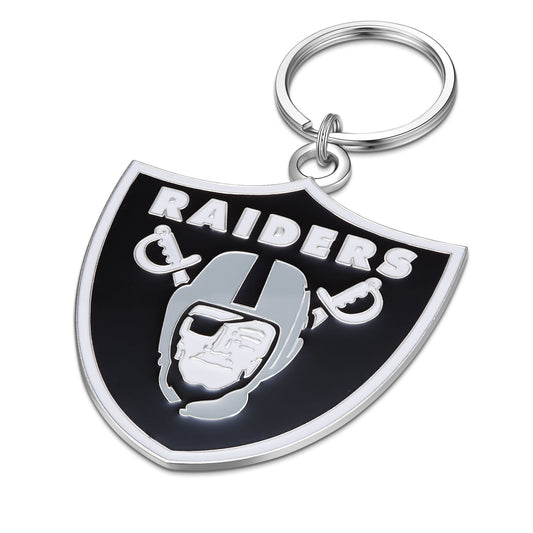 LLAVERO CON LOGOTIPO DEL EQUIPO LAS VEGAS RAIDERS