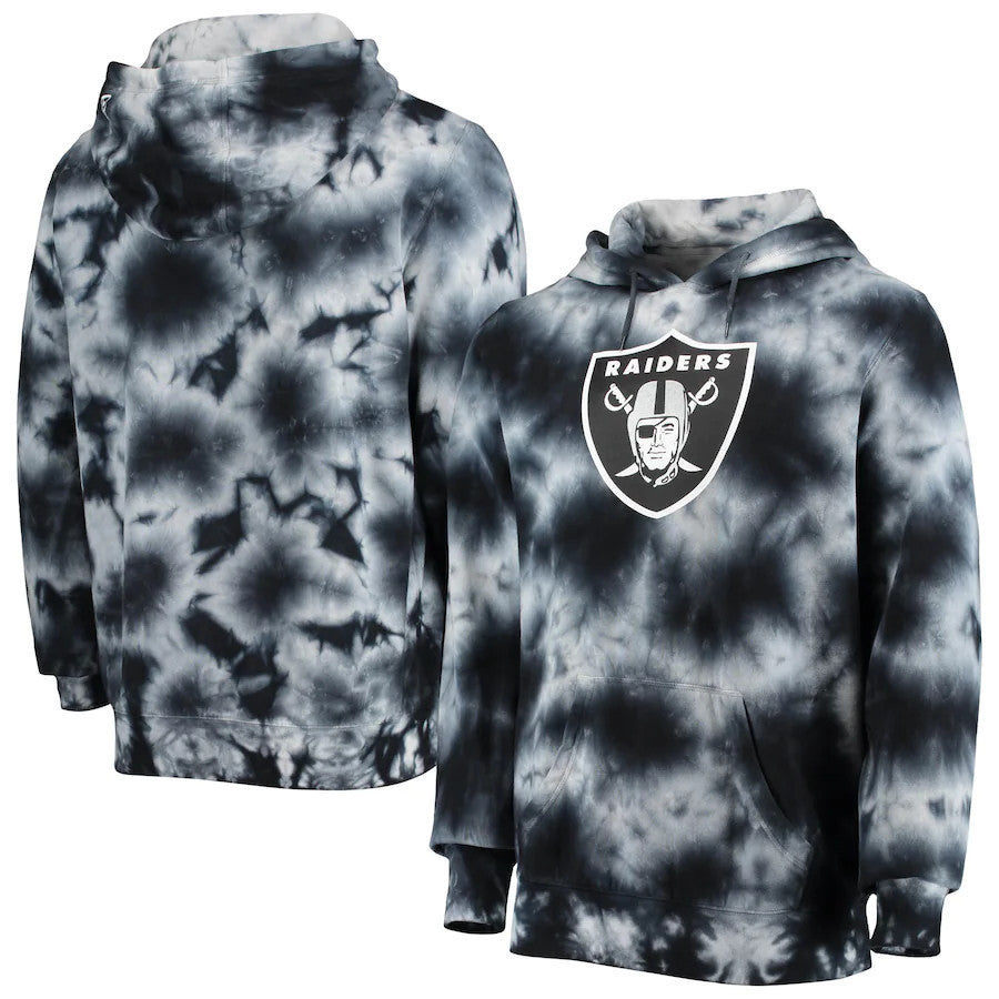 LAS VEGAS RAIDERS MEN'S TIE DYE PULLOVER HOODIE SWEATSHIRT