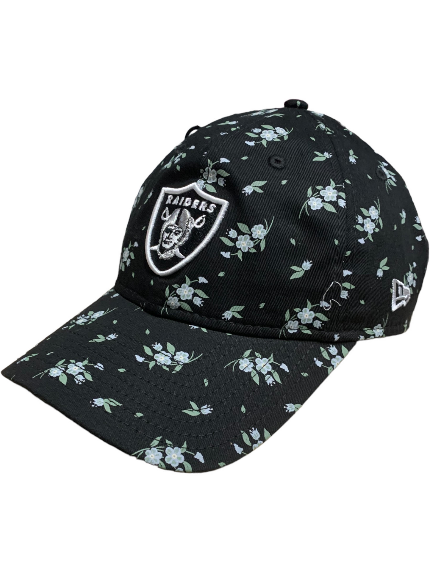 LAS VEGAS RAIDERS WOMEN'S BLOOM 9TWENTY ADJUSTABLE HAT - BLACK