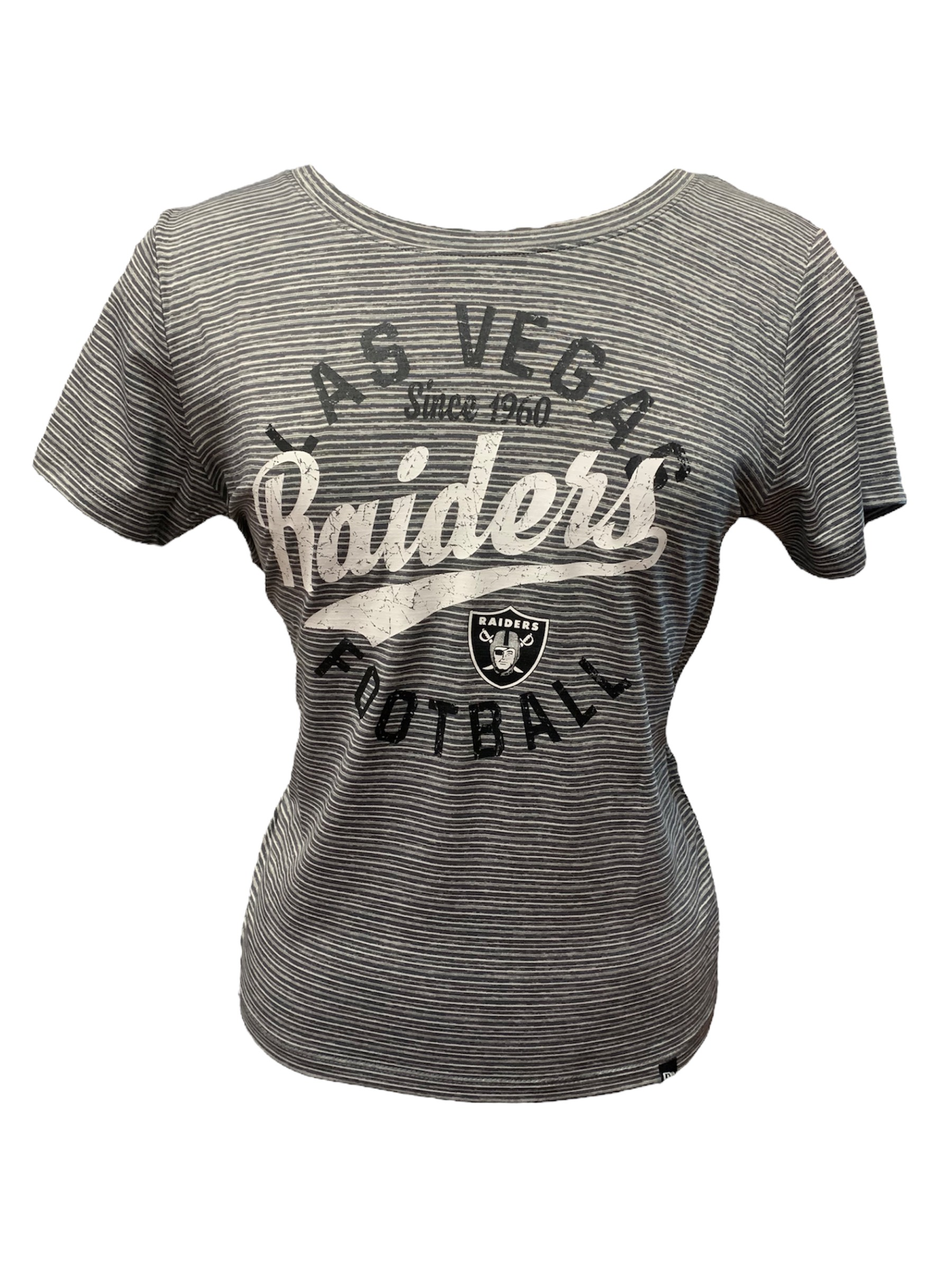 las vegas raiders gear New Era Women's LAS VEGAS RAIDERS Space Dye T-Shirt - Gray