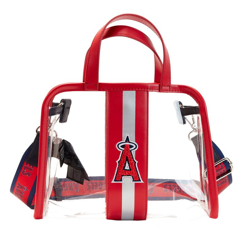 LOS ANGELES ANGELS LOUNGEFLY STADIUM CROSSBODY BAG WITH POUCH