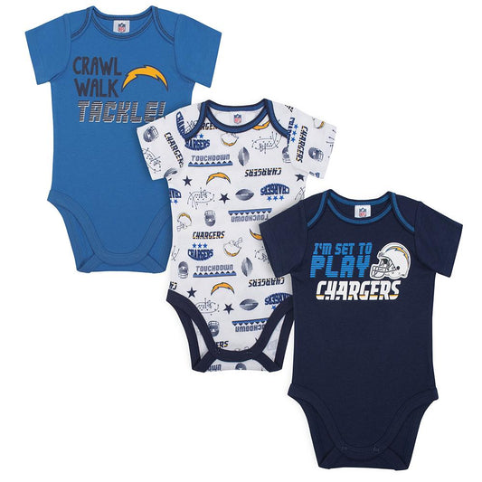 BODY INFANTIL LOS ANGELES CHARGERS PACK DE 3