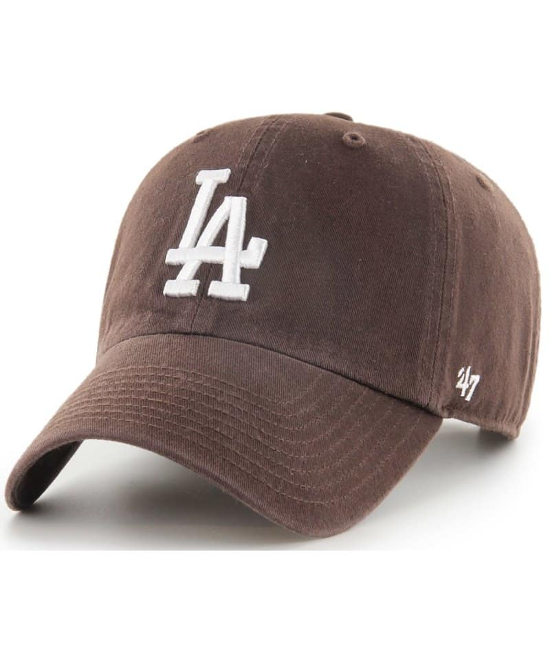 47brand MLB Los Angeles Clean Up Cap, Brown