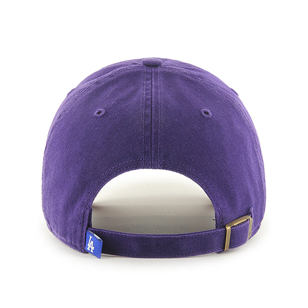 LOS ANGELES DODGERS '47 BRAND CLEAN UP ADJUSTABLE HAT - PURPLE