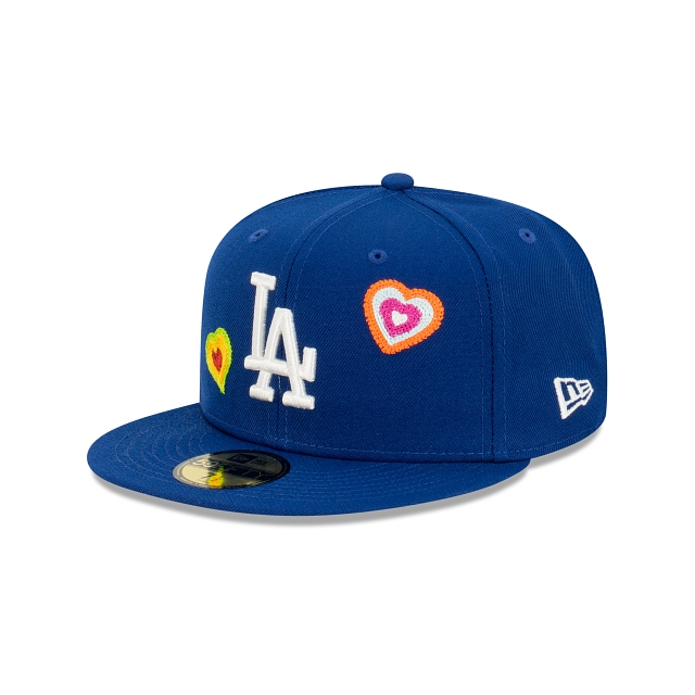 LOS ANGELES DODGERS CHAINSTITCH HEART 59FIFTY FITTED HAT JR S SPORTS