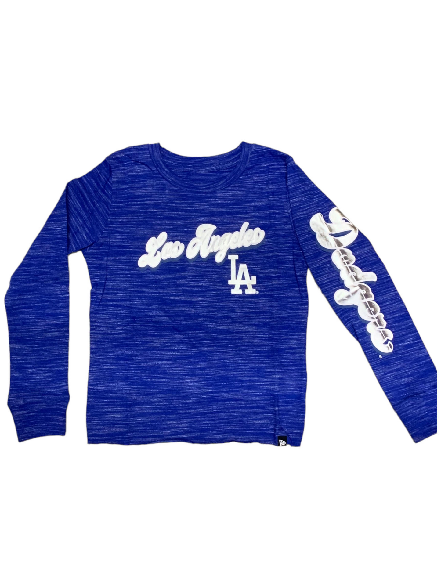 LOS ANGELES DODGERS GIRLS SPACE DYE ARM NAME TEE