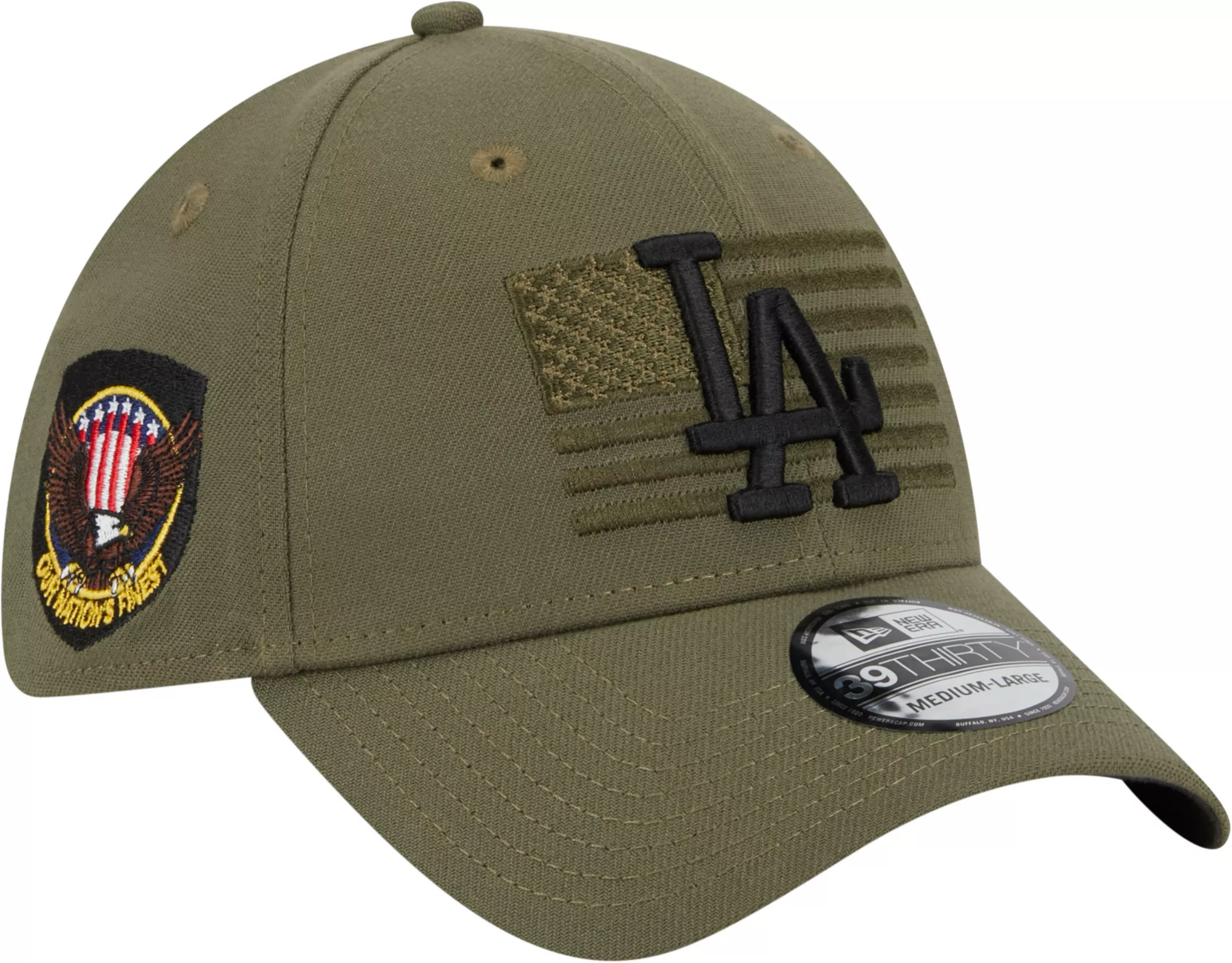 New Era LA Dodgers 39THIRTY 2022 Armed Forces Camo Stretch Fit Hat – Camouflage Cap, Large-X-Large