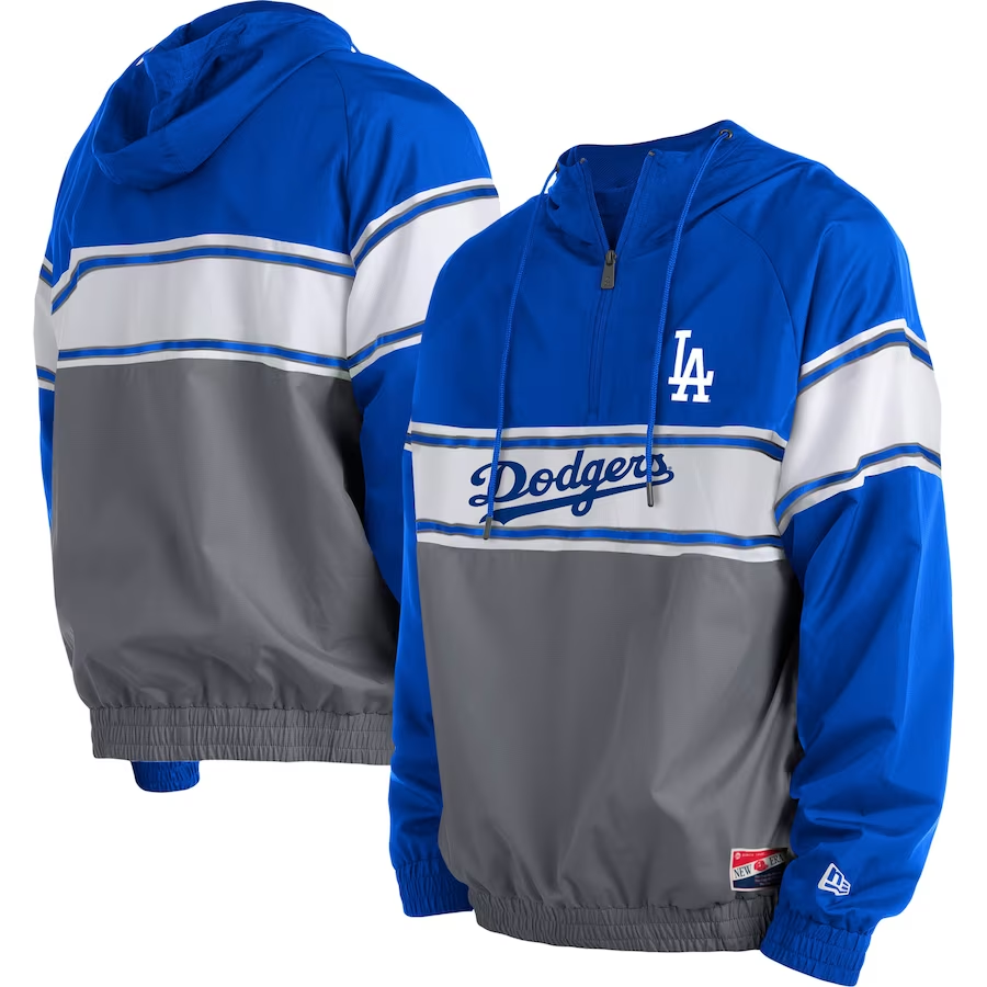 Los Angeles Dodgers Men's Tri-Color Quarter-Zip Windbreaker 23 / 3XL