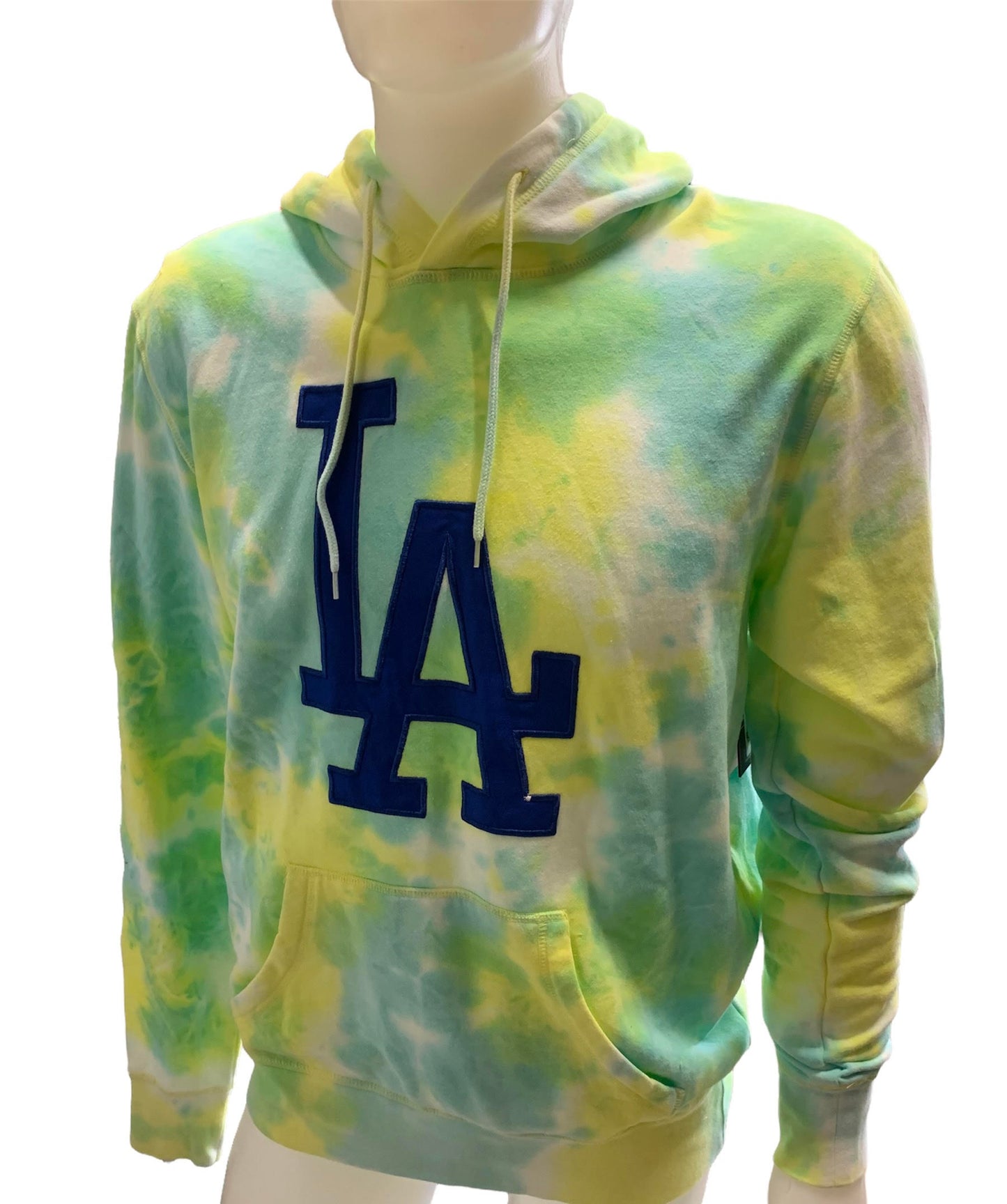 LOS ANGELES DODGERS MEN'S NEON TIE DYE HOODIE SWEATSHIRT