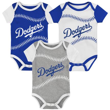 Los Angeles Dodgers Newborn Best Ever 3 Pack Onesie Set 21 / 0-3M