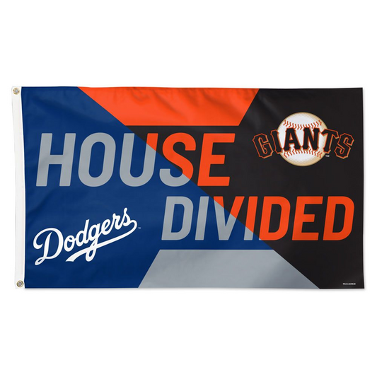 LOS ANGELES DODGERS SAN FRANCISCO GIANTS HOUSE DIVIDED 3X5 FLAG