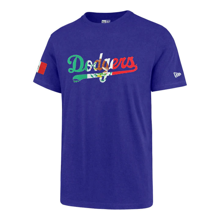 LOS ANGELES DODGERS VIVA MEXICO WORDMARK LOGO CAMISETA