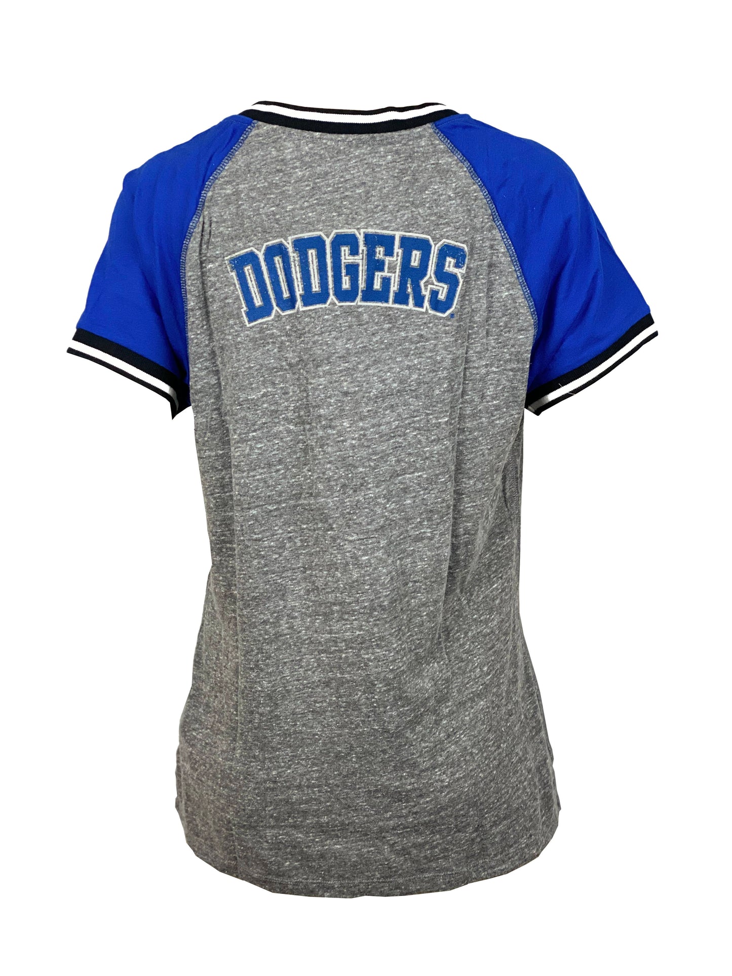LOS ANGELES DODGERS WOMEN'S STRIPE NECK T-SHIRT