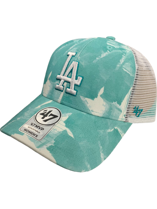 LOS ANGELES DODGERS WOMENS 47 BRAND MVP TRUCKER - TIFFANY BLUE