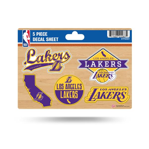 LOS ANGELES LAKERS 5-PIECE STICKER SHEET