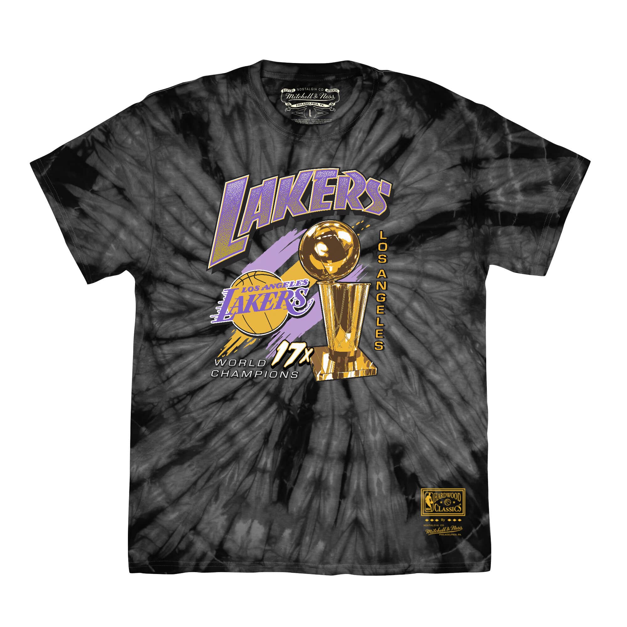 Los Angeles Lakers Men's 17X Trophy Tie Dye T-Shirt 20 / 3XL