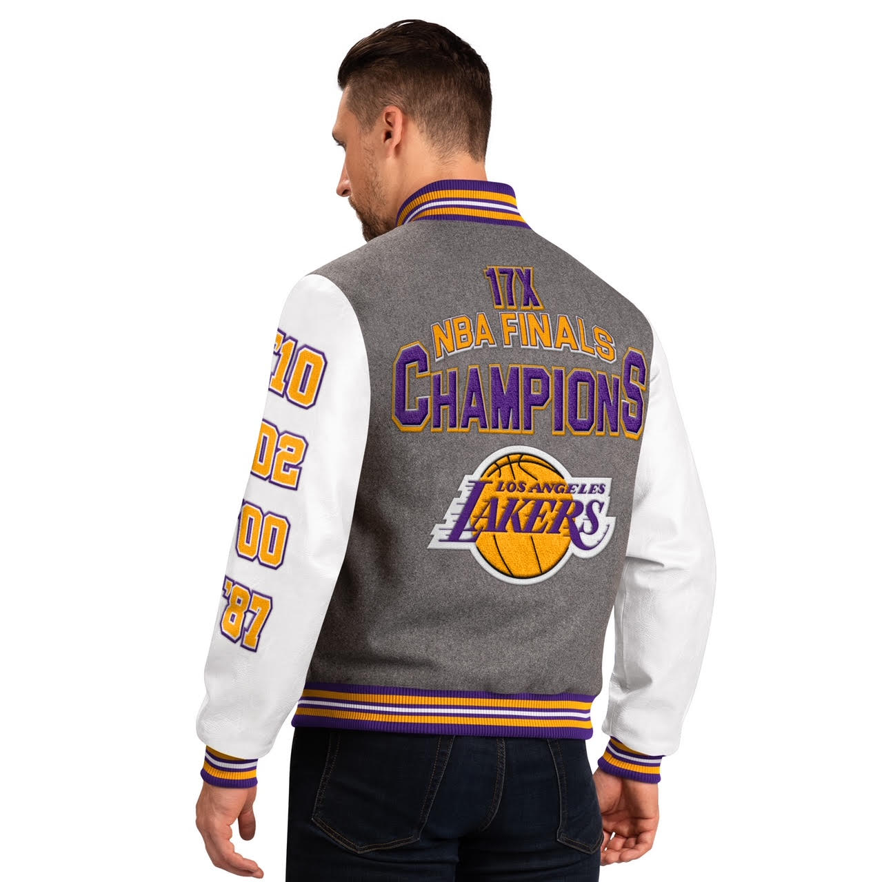 LOS ANGELES LAKERS MEN'S CHALLENGER VARSITY JACKET
