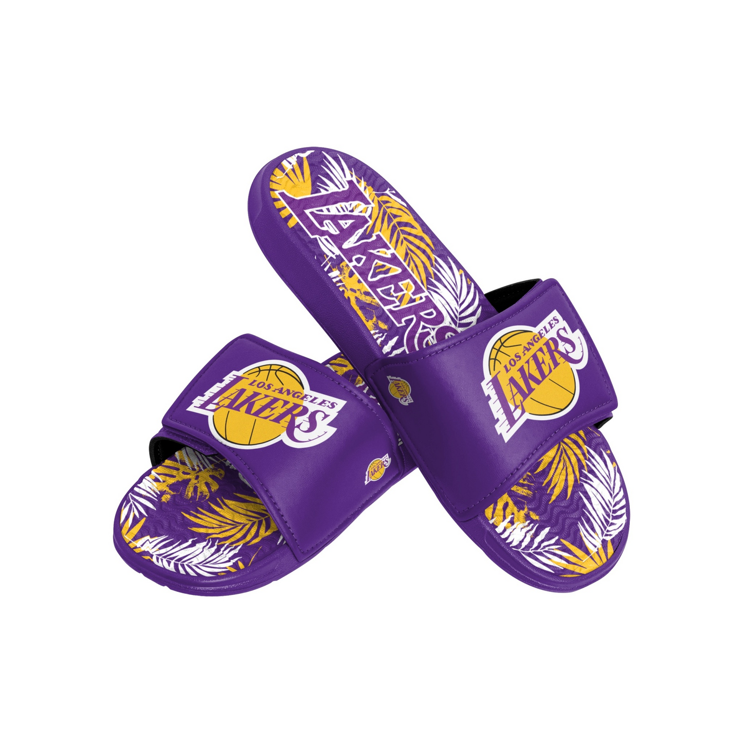 LOS ANGELES LAKERS MEN'S FLORAL GEL SLIDES