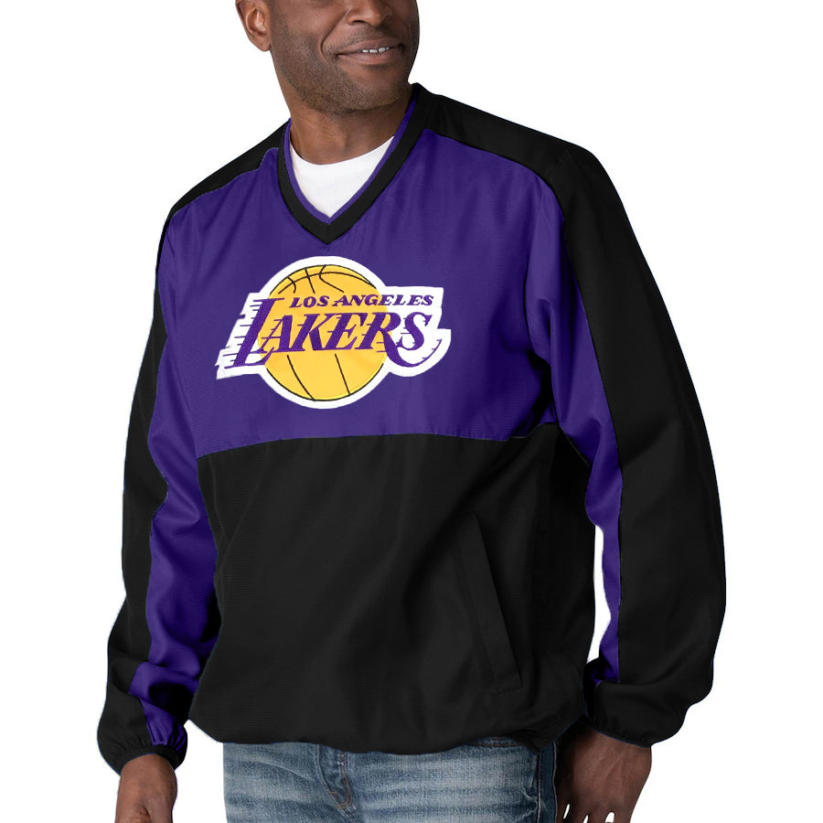 Los Angeles Lakers Mens High Heat Pullover Jacket 20 Pur / 2XL