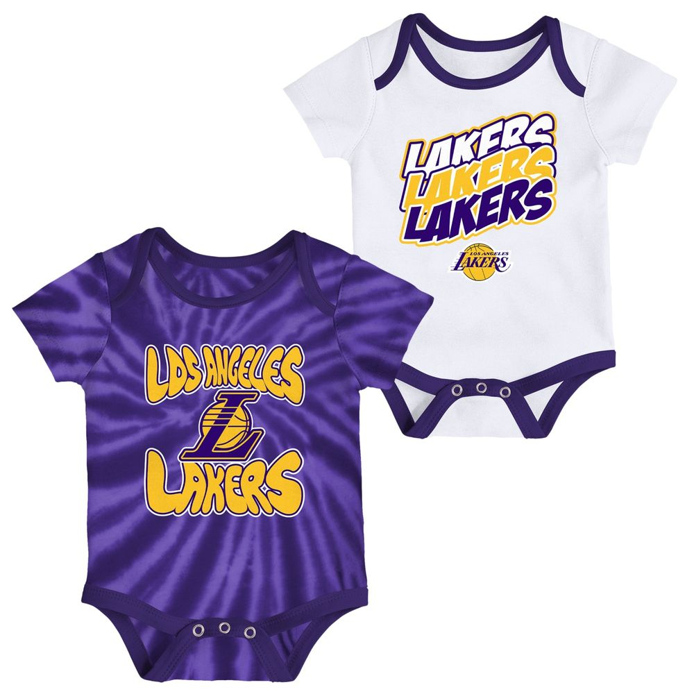 LOS ANGELES LAKERS NEWBORN MONTEREY 2-PACK ONESIE SET