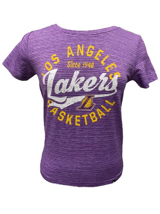 LOS ANGELES LAKERS WOMEN'S DISTRESSED LINE TEE