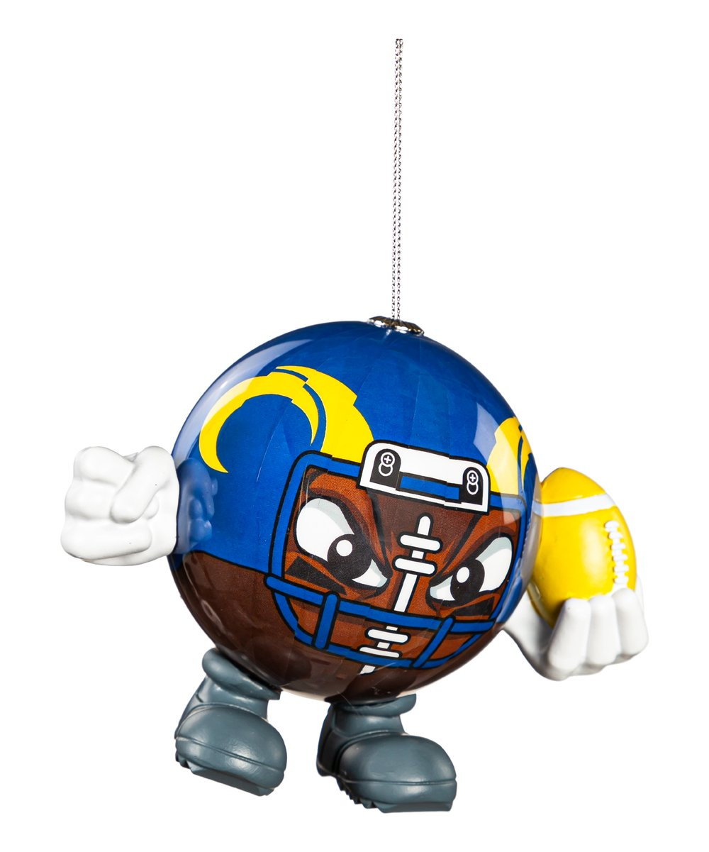 LOS ANGELES RAMS BALL HEAD CHRISTMAS ORNAMENT