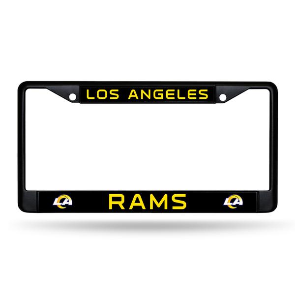 LOS ANGELES RAMS 'NEGRO' PLACA DE MATRÍCULA CROMADA