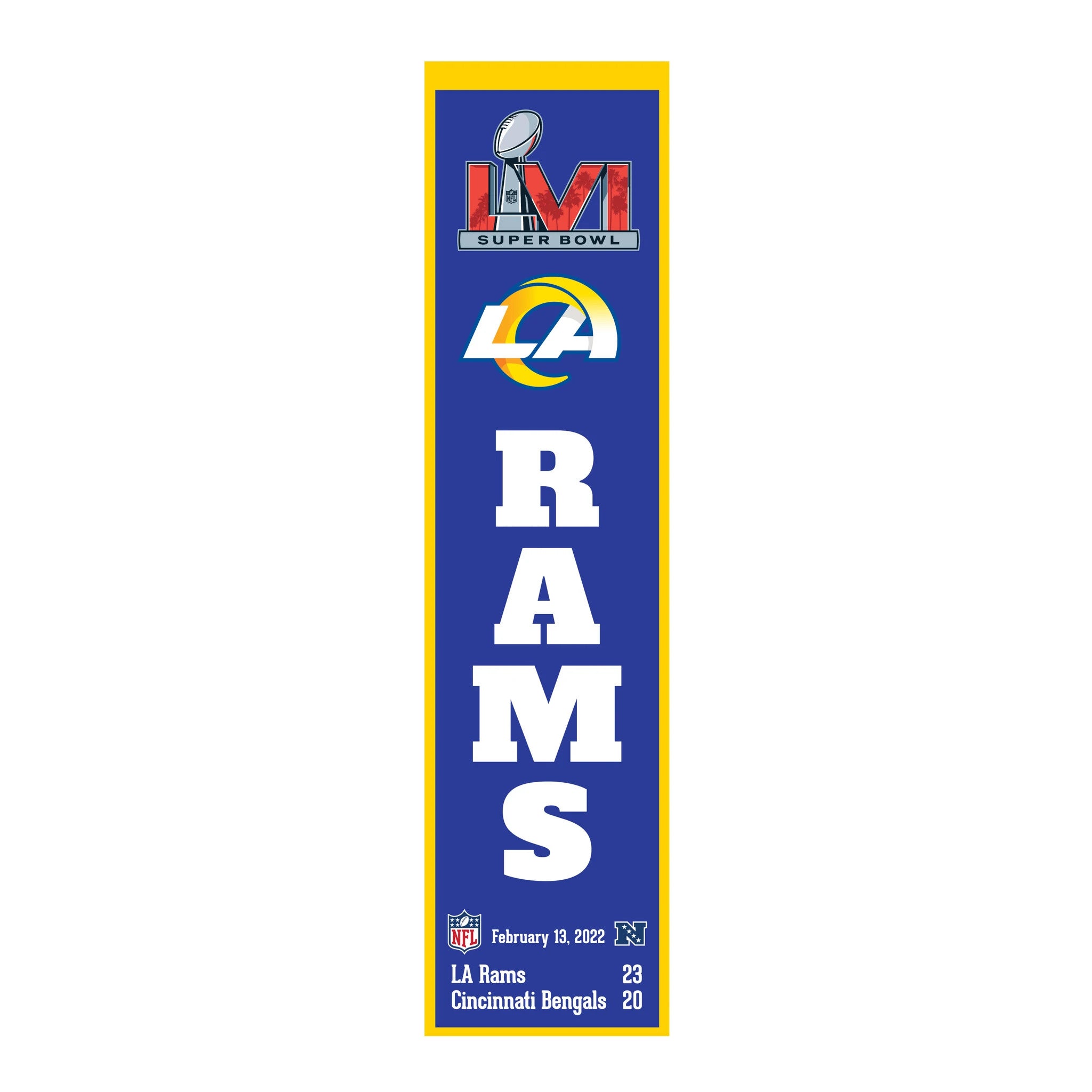 Los Angeles Rams Super Bowl LVI Champions House Banner Flag