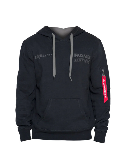 LOS ANGELES RAMS MEN'S ALPHA INDUSTRIES HOODIE SWEATSHIRT